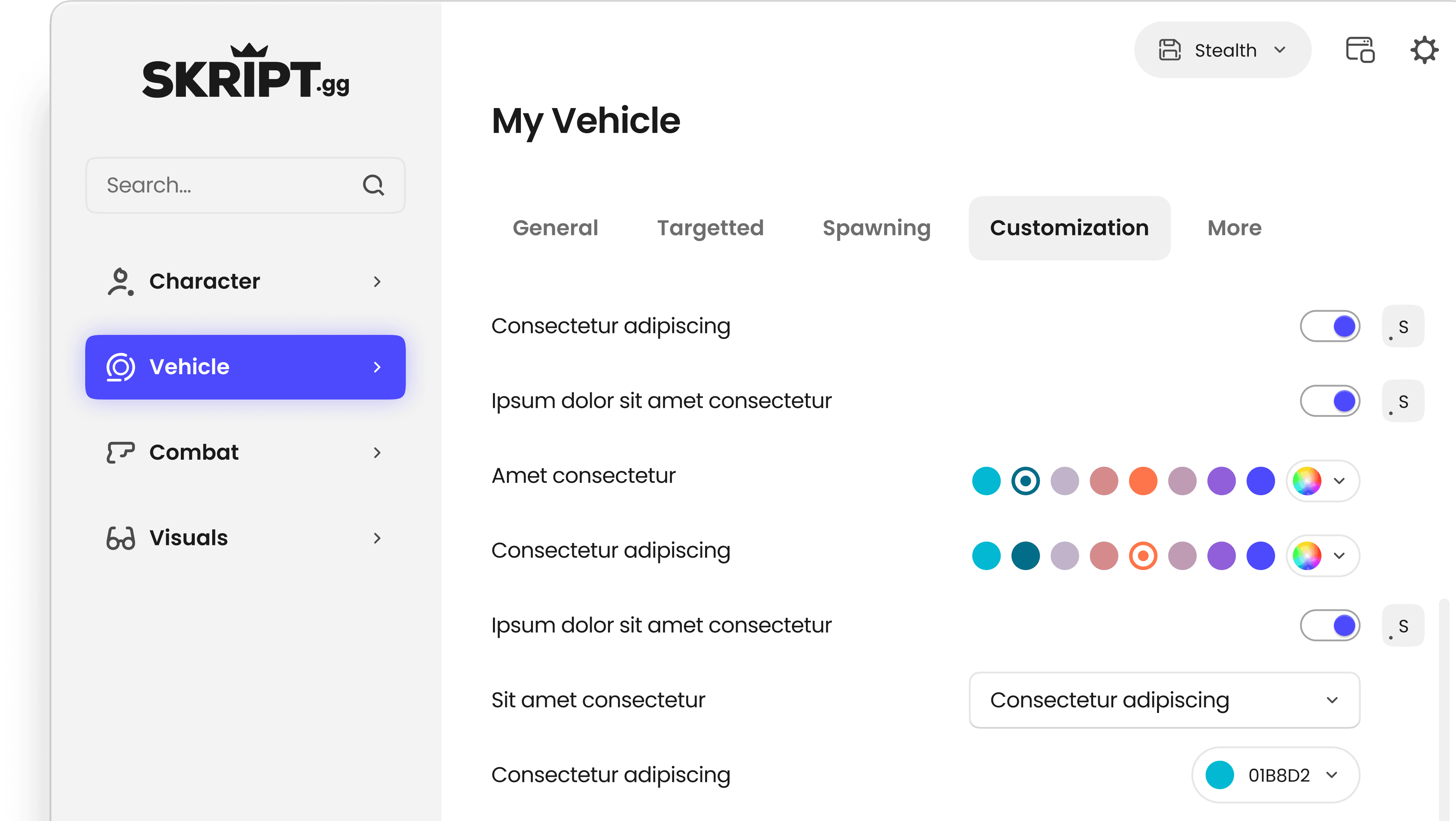 app screenshot light